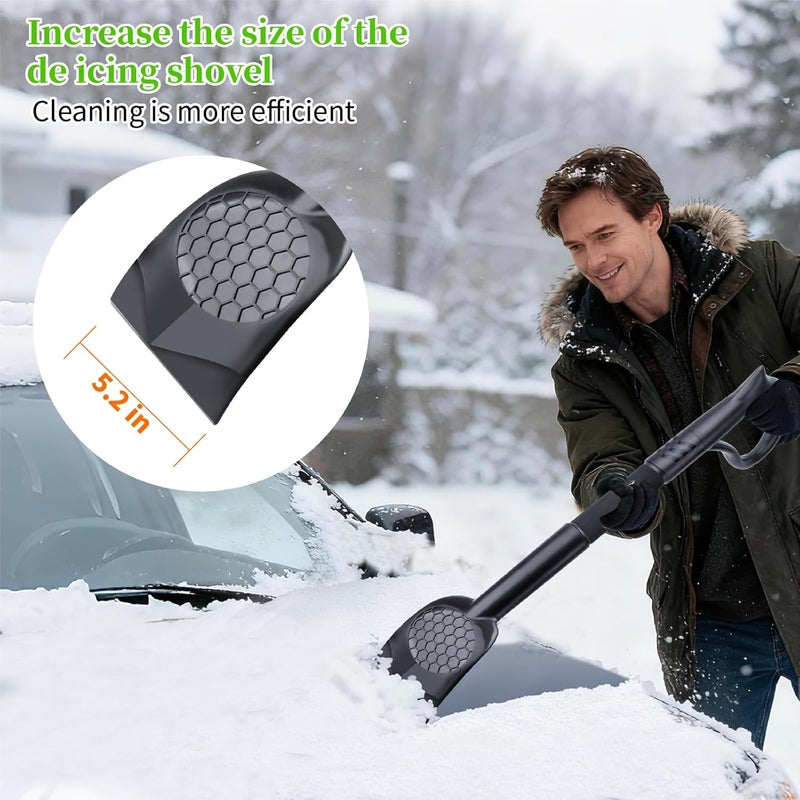 Nibule 25.8'' Larger Ice Scrapers for Car Windshield | Dang Near Indestructible Ice from Scrape Frost and Ice |3-in-1 Emergency Snow Shovel | Detachable Remover with Foam Grip for Small Cars, Trucks, SUVs - Image 2